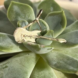 Sterling Silver Guitar Charm Pendant 925 Music Charm